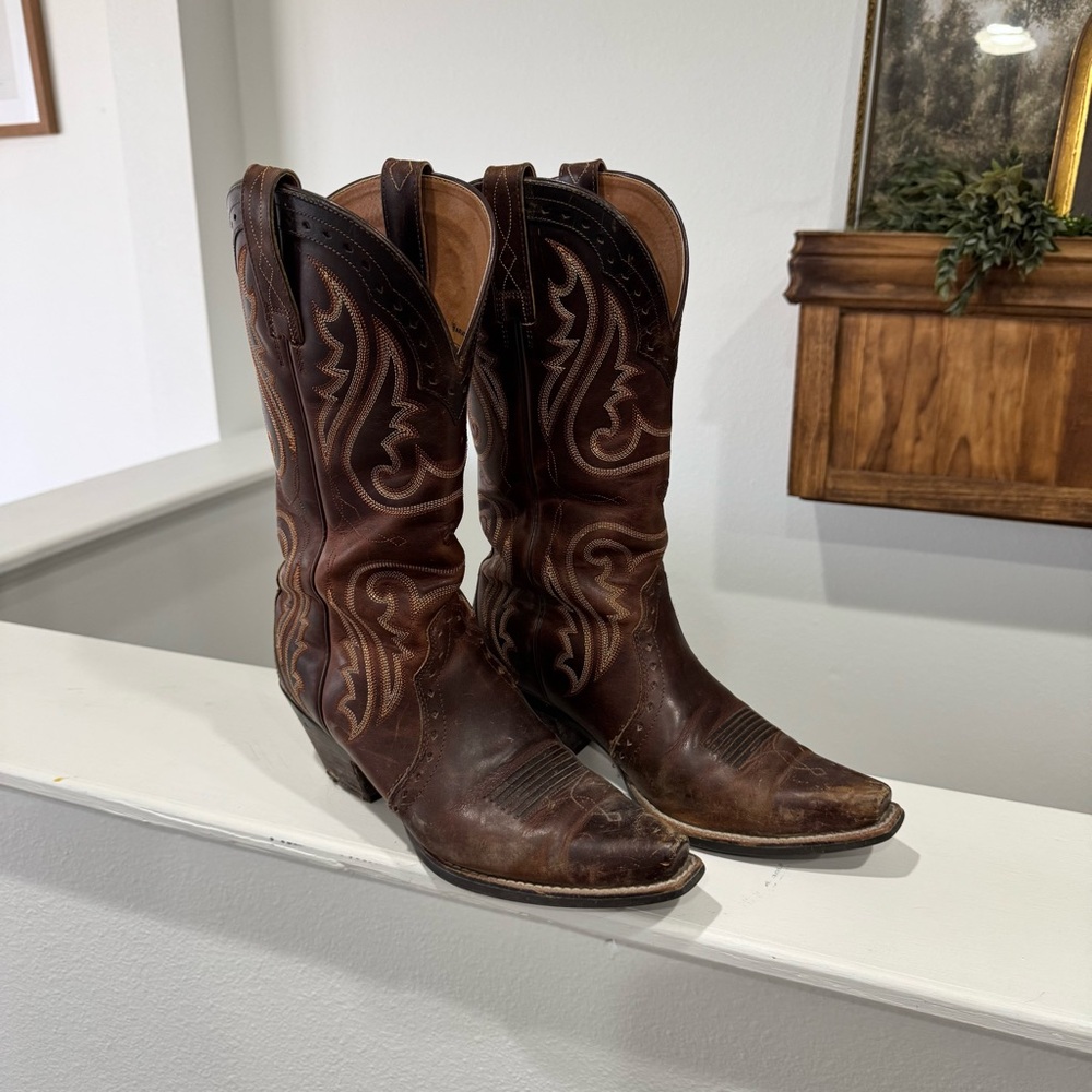 Brown Leather Ariat Boots